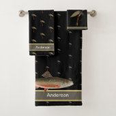 黒漁師のフライ釣りとマス バスタオルセット (インサイチュ)