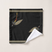 黒漁師のフライ釣りとマス バスタオルセット (ウォッシュタオル)