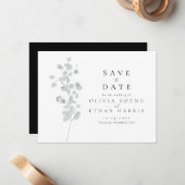 黒漆の日付保存 ノートカード (正面/裏面インサイチュ)