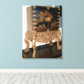 黒漆器と金ゴールド漆器 キャンバスプリント (インサイチュ (ウッドフロア))