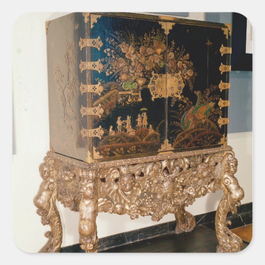 黒漆器と金ゴールド漆器 スクエアシール (正面)