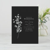 黒漆結婚式招待状 招待状 (スタンド正面)