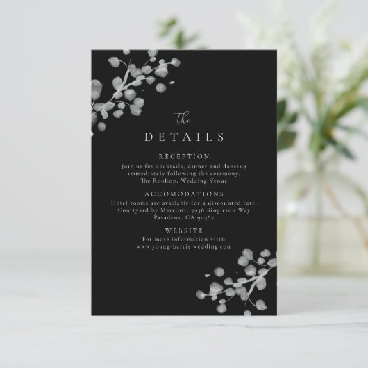 黒漆詳細 サンキューカード (スタンド正面)