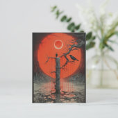 黒漆黒Sci Fiホラーアート ポストカード (スタンド正面)