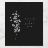 黒漆 ワインラベル (シングルラベル)