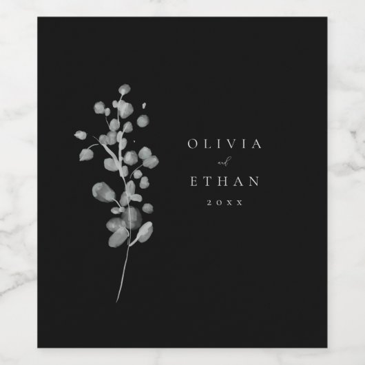 黒漆 ワインラベル (シングルラベル)