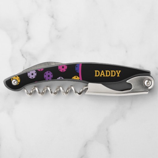 黒漬けのネオン、カスタム文字 ソムリエナイフ (裏面)