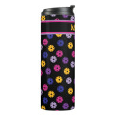 黒漬けのネオン、名前をカスタムする  タンブラー (回転左)