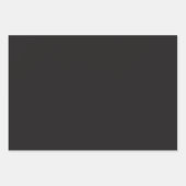 黒濃モダン灰色ミニマお洒落リストドット ラッピングペーパーシート (正面2)