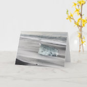 黒火山ビーチ | Vatnajokull国立公園 カード (黄色い花)