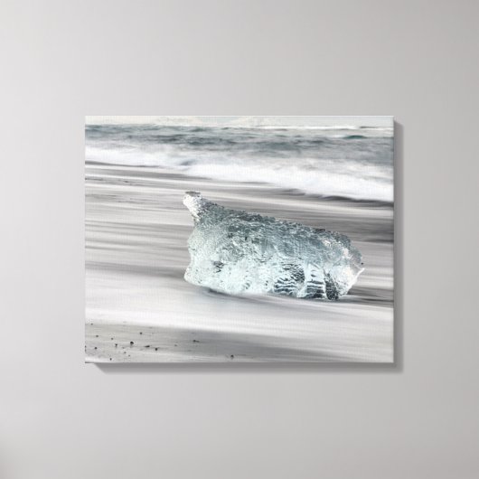 黒火山ビーチ | Vatnajokull国立公園 キャンバスプリント (正面)