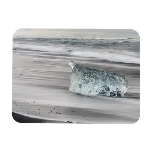 黒火山ビーチ | Vatnajokull国立公園 マグネット (横)