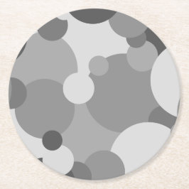 黒灰分子紙コースター ラウンドペーパーコースター
