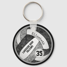 黒灰色のスクールカラーの女子バレーボール