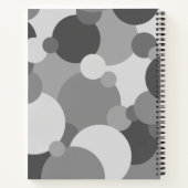 黒灰色の分子 スパイラル ノートブック (裏面)