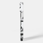 黒灰色の女モノグラムのの子バレーボール Case-Mate iPhoneケース (裏面 / 左)