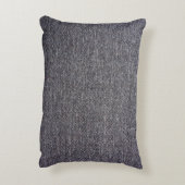 黒灰色の布 アクセントクッション (裏面(縦))