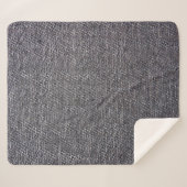 黒灰色の布 シェルパブランケット (正面(横))