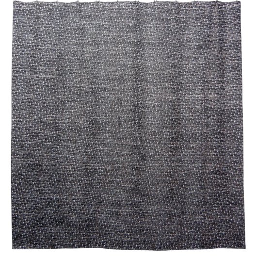 黒灰色の布 シャワーカーテン (正面)