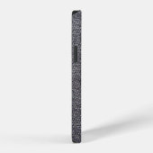 黒灰色の布 iPhoneケース (右側面)