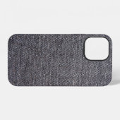黒灰色の布 iPhoneケース (裏面横)