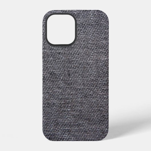 黒灰色の布 iPhoneケース (裏面)