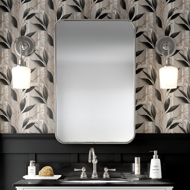 黒灰色の植物葉 壁紙 (クリエイターアップロード済み)