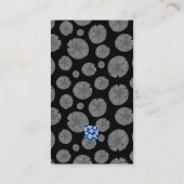 黒灰色の白い貝殻カジュアル 名刺 (裏面)