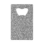 黒灰色の銀の口ひげ クレジットカード栓抜き (裏面)