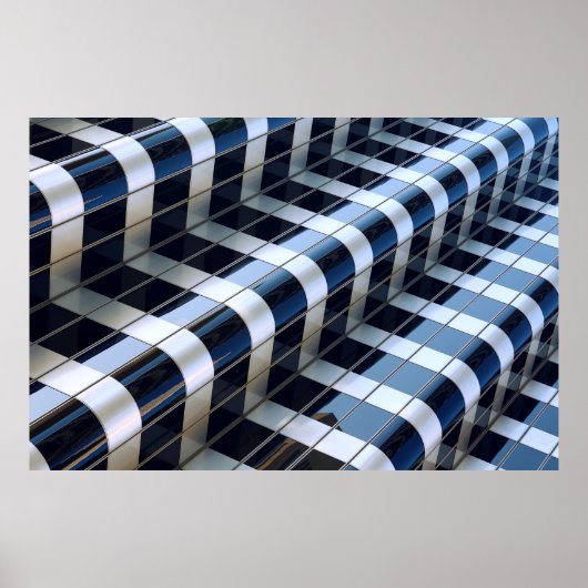 黒灰色の高層建物 ポスター (正面)