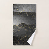 黒灰色グラディエント宇宙星宇宙 バスタオルセット (ハンドタオル)