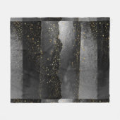 黒灰色グラディエント宇宙星宇宙 フリースブランケット (正面(横))