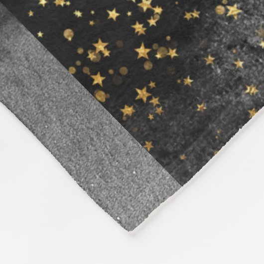黒灰色グラディエント宇宙星宇宙 フリースブランケット (角)