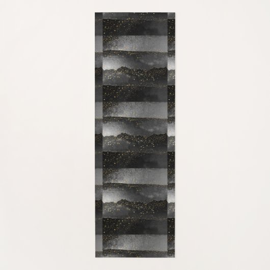 黒灰色グラディエント宇宙星宇宙 ヨガマット (正面)