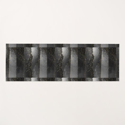 黒灰色グラディエント宇宙星宇宙 ヨガマット (正面(横))