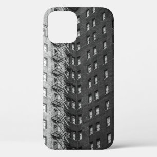 黒灰色コンクリート建物 iPhone 12ケース