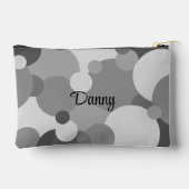 黒灰色パーソナライズされた分子トイレタリーポーチ アクセサリーポーチ (裏面)