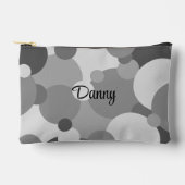 黒灰色パーソナライズされた分子トイレタリーポーチ アクセサリーポーチ (正面)