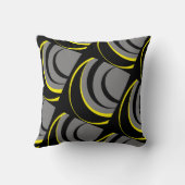 黒灰色黄 クッション (裏面)