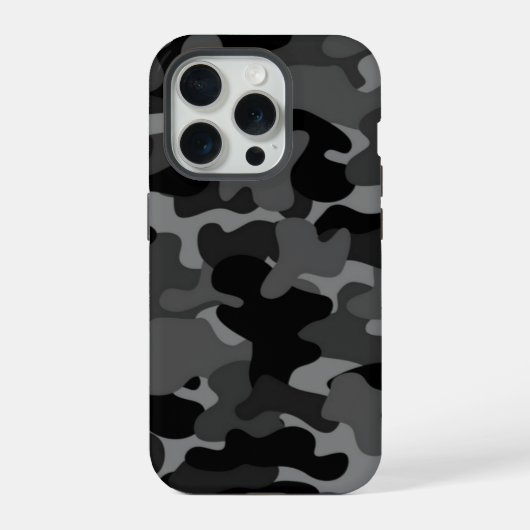 黒灰迷彩 iPhoneケース (裏面)