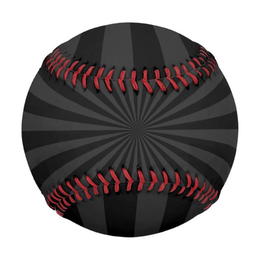 黒炭が破裂カスタマイズした 野球ボール (裏面)
