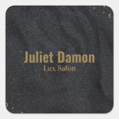 黒炭の金ゴールド点 スクエアシール (正面)