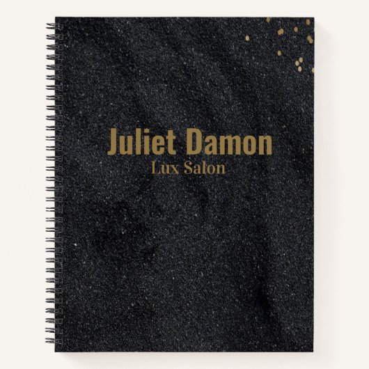 黒炭の金ゴールド点 ノートブック (正面)