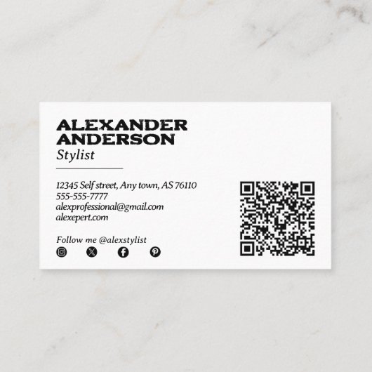 黒炭ミニマル落書きプロフェッショナル 名刺 (裏面)