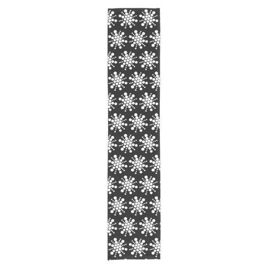 黒点々のあるの星 ショートテーブルランナー (正面)