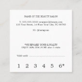 黒点々のあるエレガントフェイク金ゴールドストライプ美しい ロイヤリティカード (裏面)