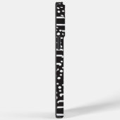 黒点とストライプ黒点の白2 Case-Mate iPhoneケース (裏面 / 右)