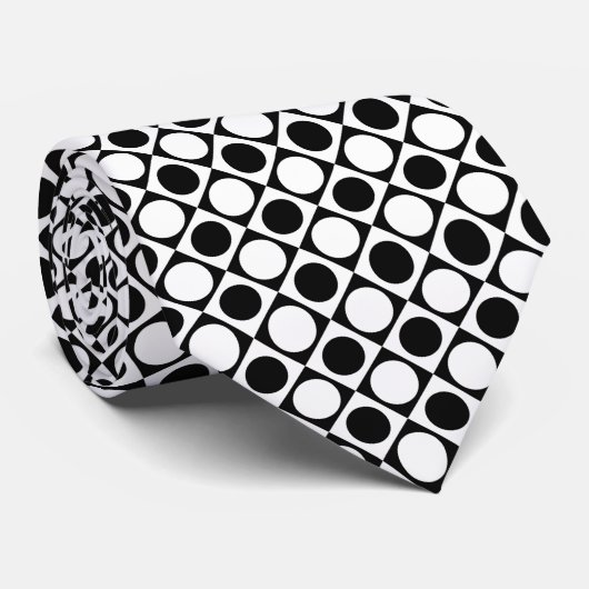 黒点と白点 ネクタイ (ロール)