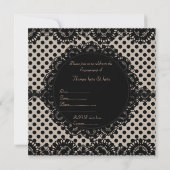 黒点モダン婚約パーティ招待状 招待状 (裏面)