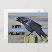 黒烏ハロウィンはがき ポストカード (正面/裏面)